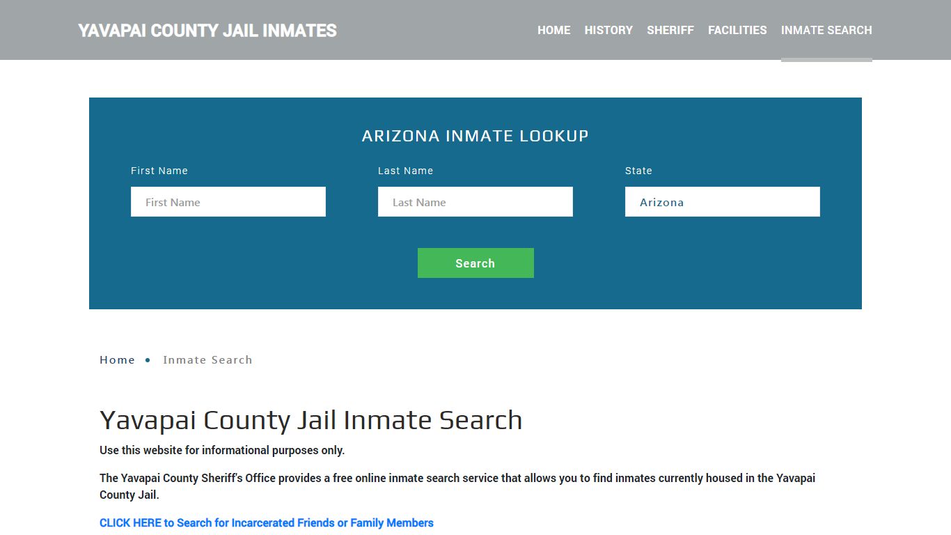 Yavapai County, AZ Detainee Lookup